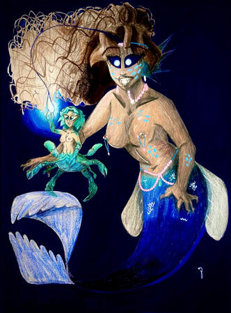 (OCs) Mermaid + Pirate AU (pt. 3)